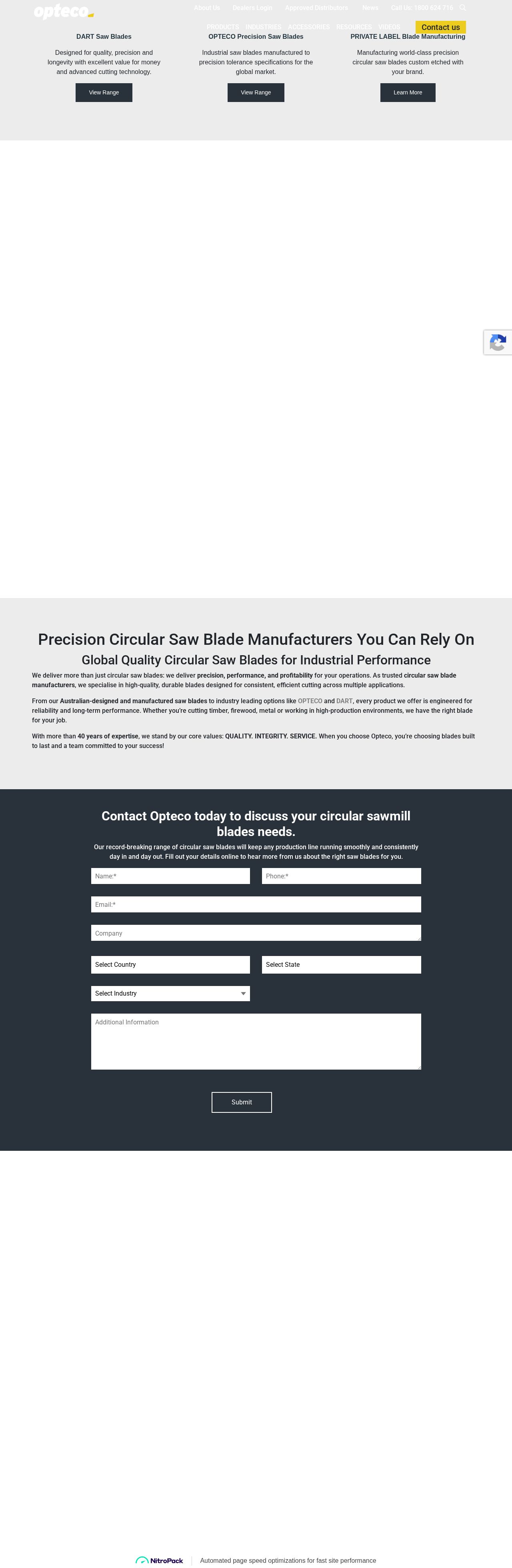 Central Saws website