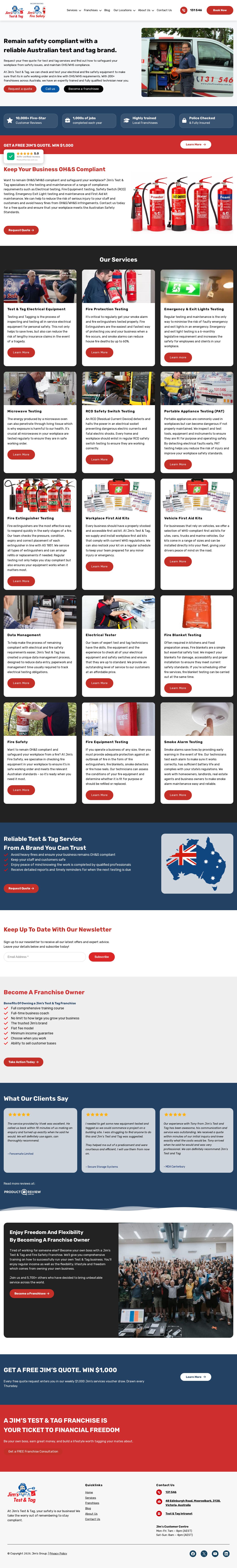 Jims Test & Tag website
