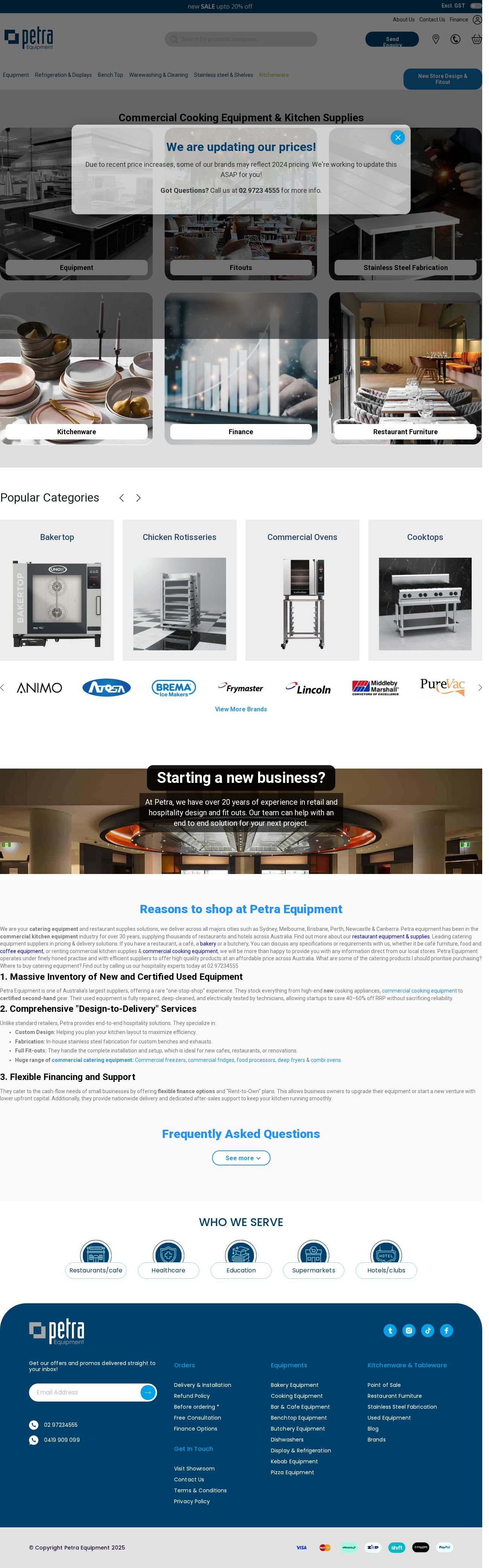 Petra Equipments website