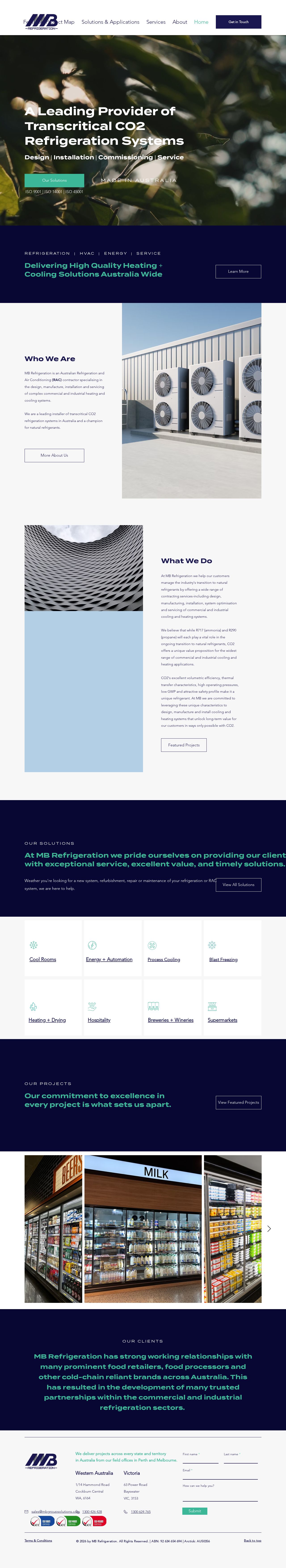 Central West Refrigeration website