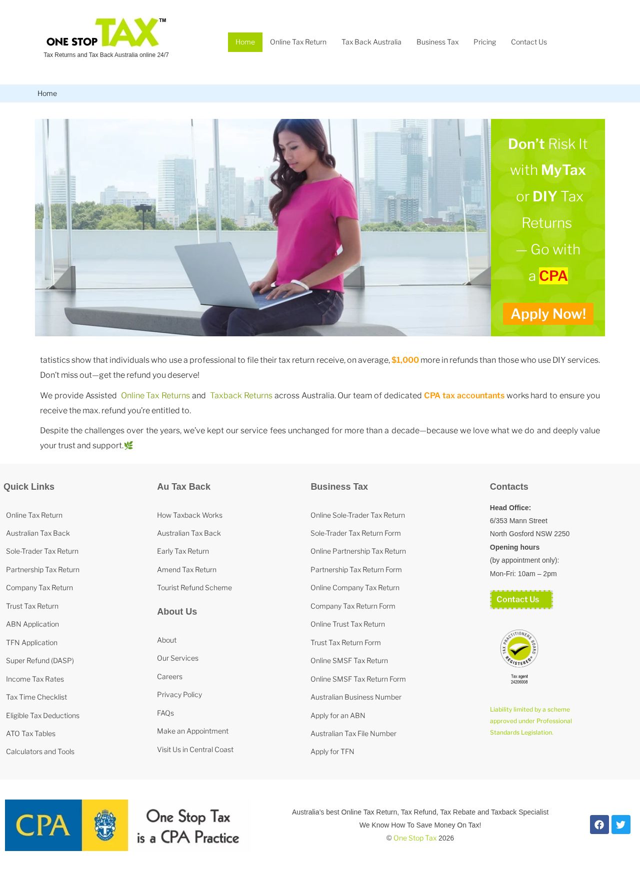ONE STOP TAX website