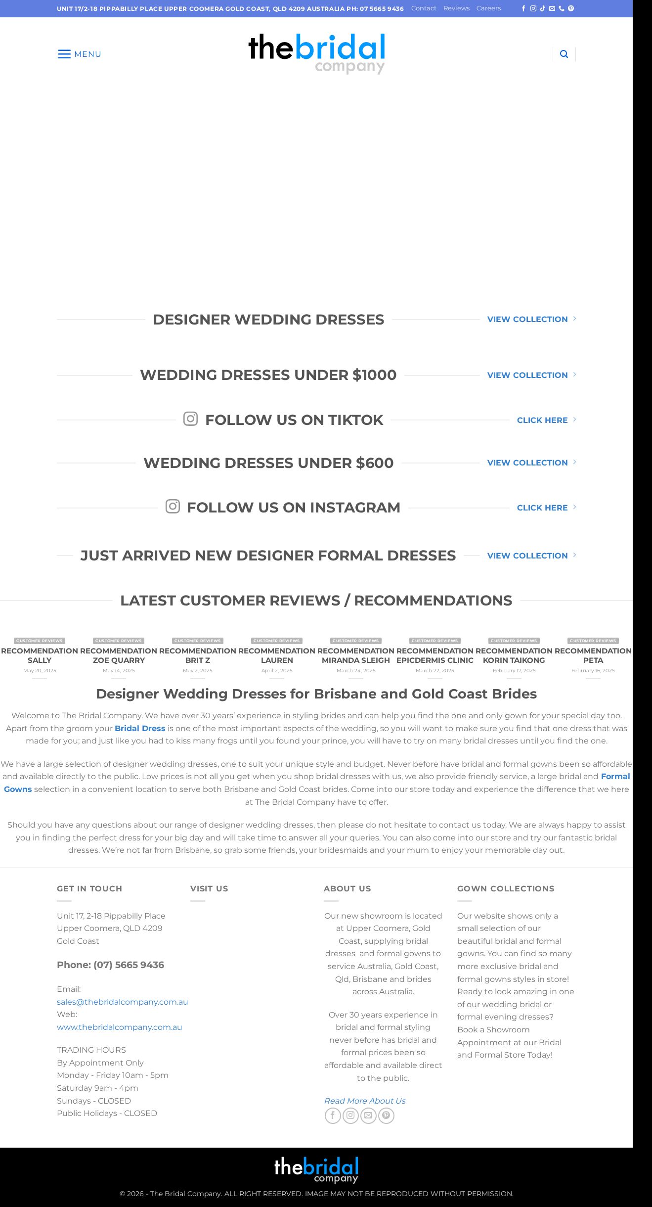 The Bridal Company website