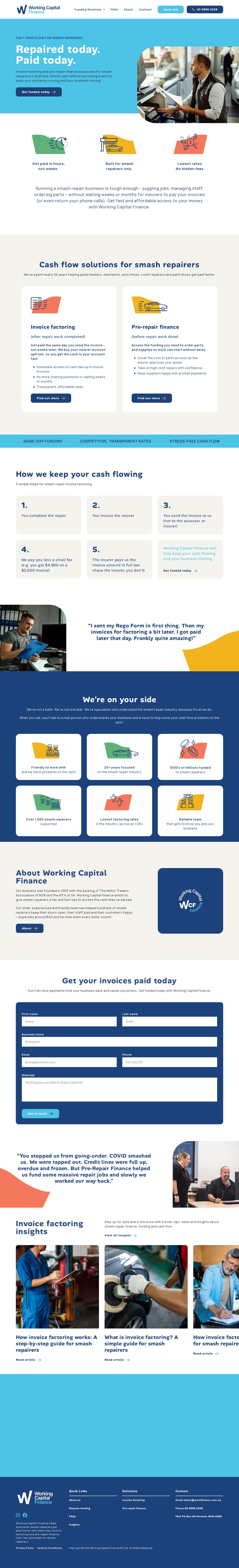 WORKING CAPITAL FINANCE PTY LTD website
