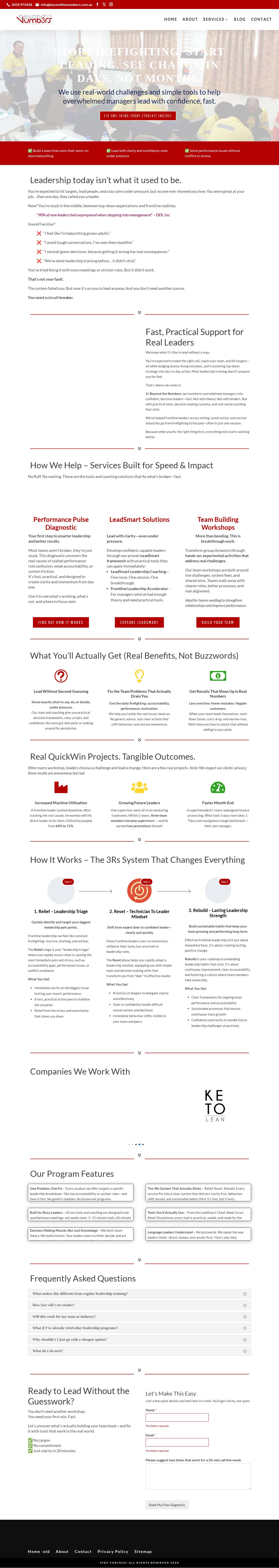 Beyond the Numbers website