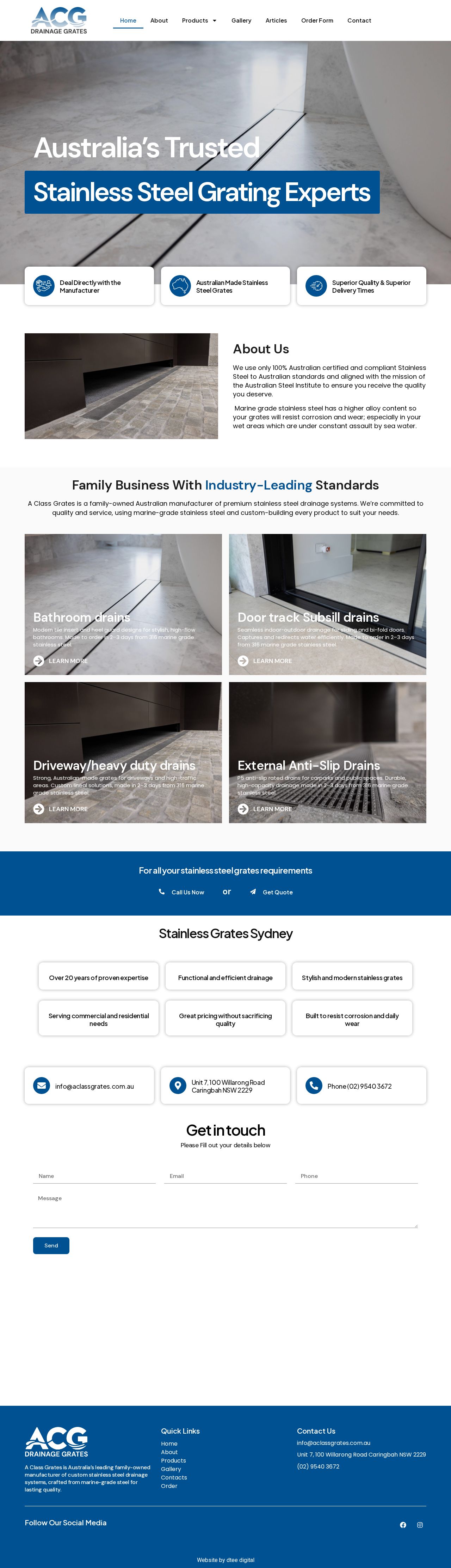 Stainless Steel Grate website