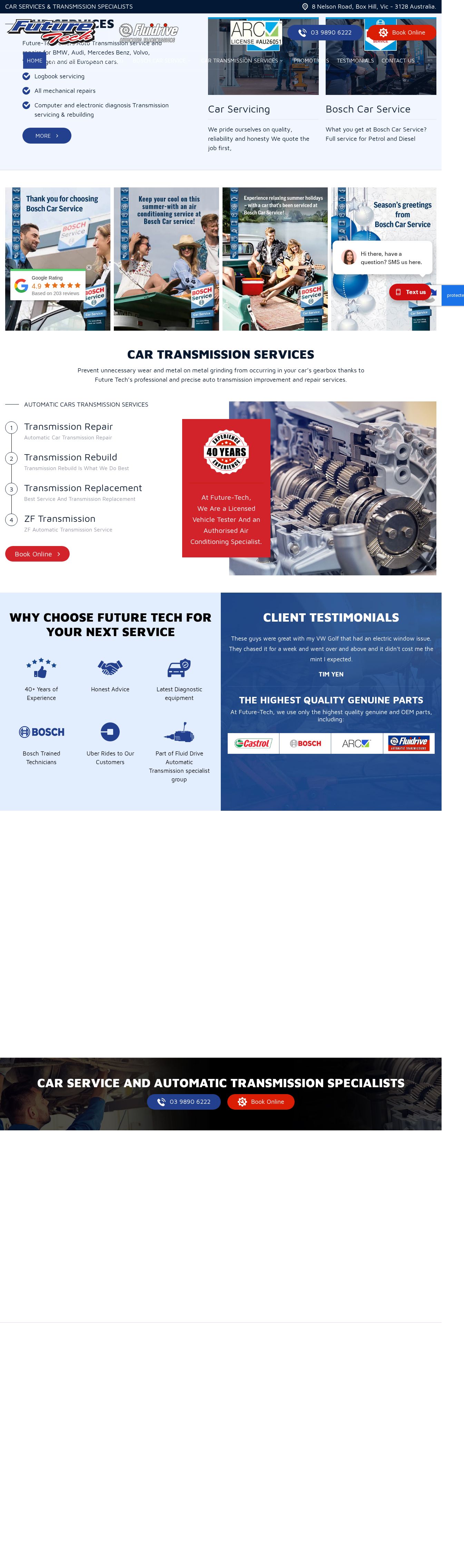 Future -Tech Car Service Centre website