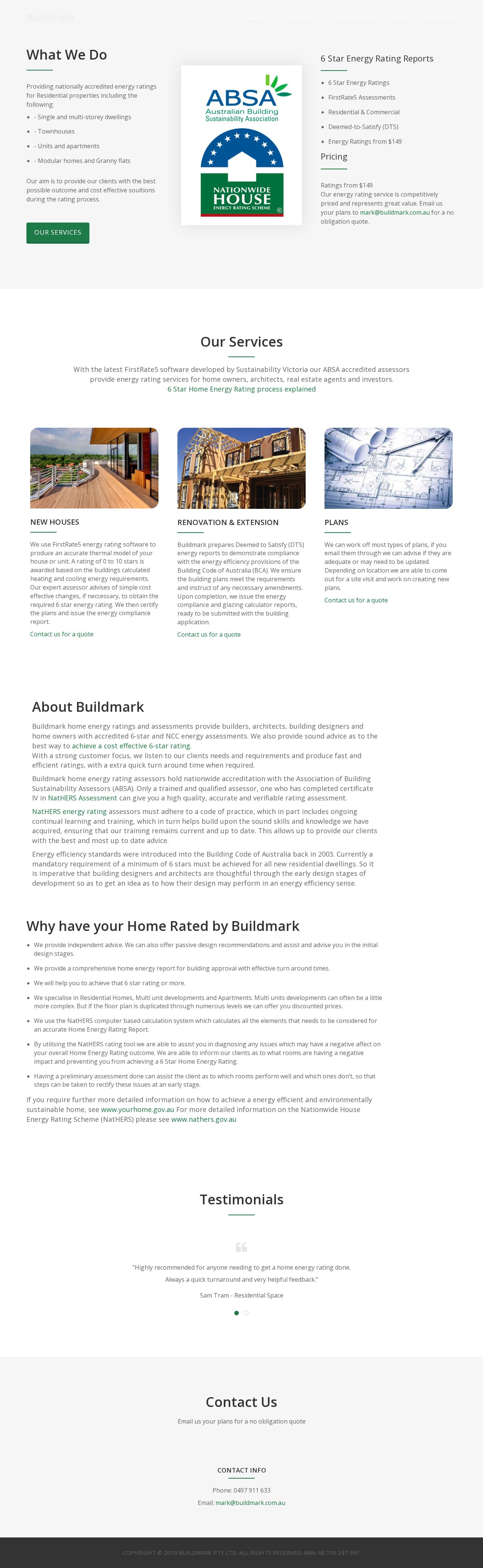 Buildmark - Home energy ratings website