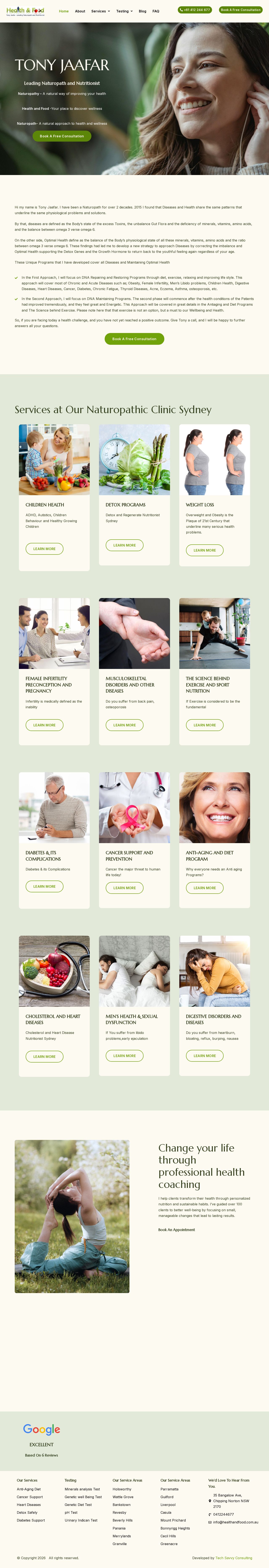Healthandfood website