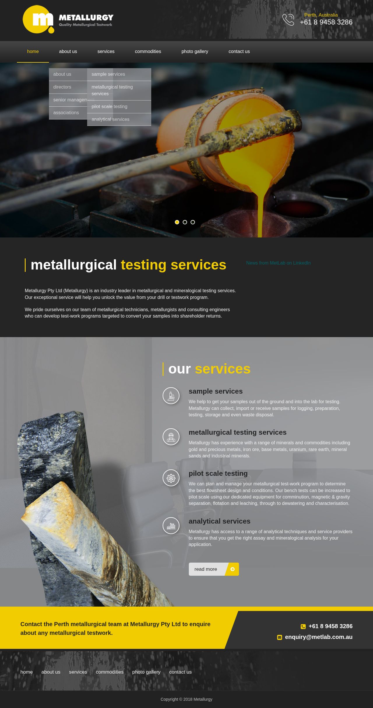 Metallurgy Pty Ltd website