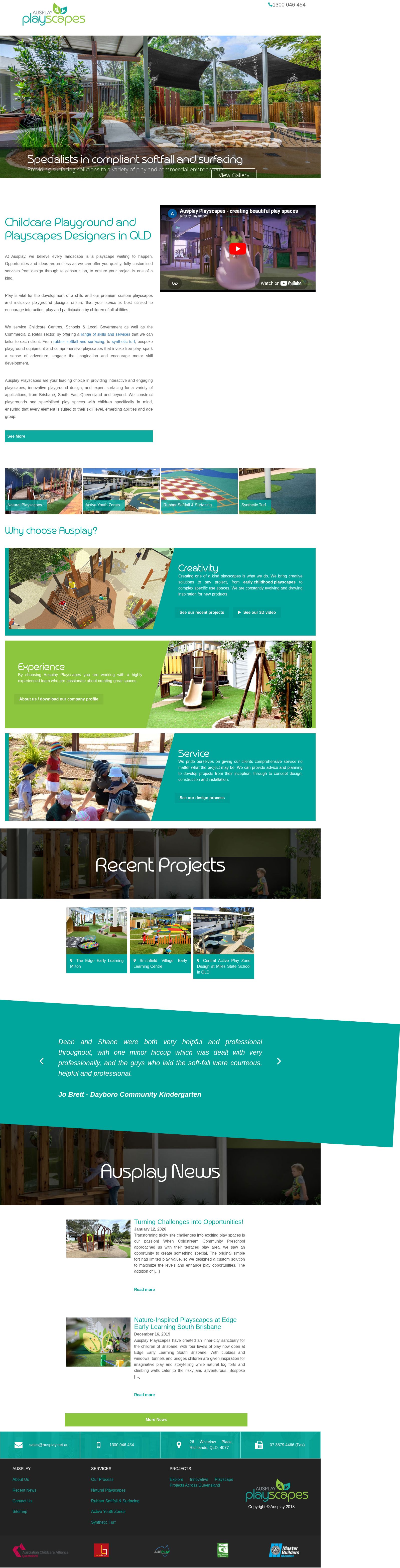 Ausplay Surfacing & Shade website