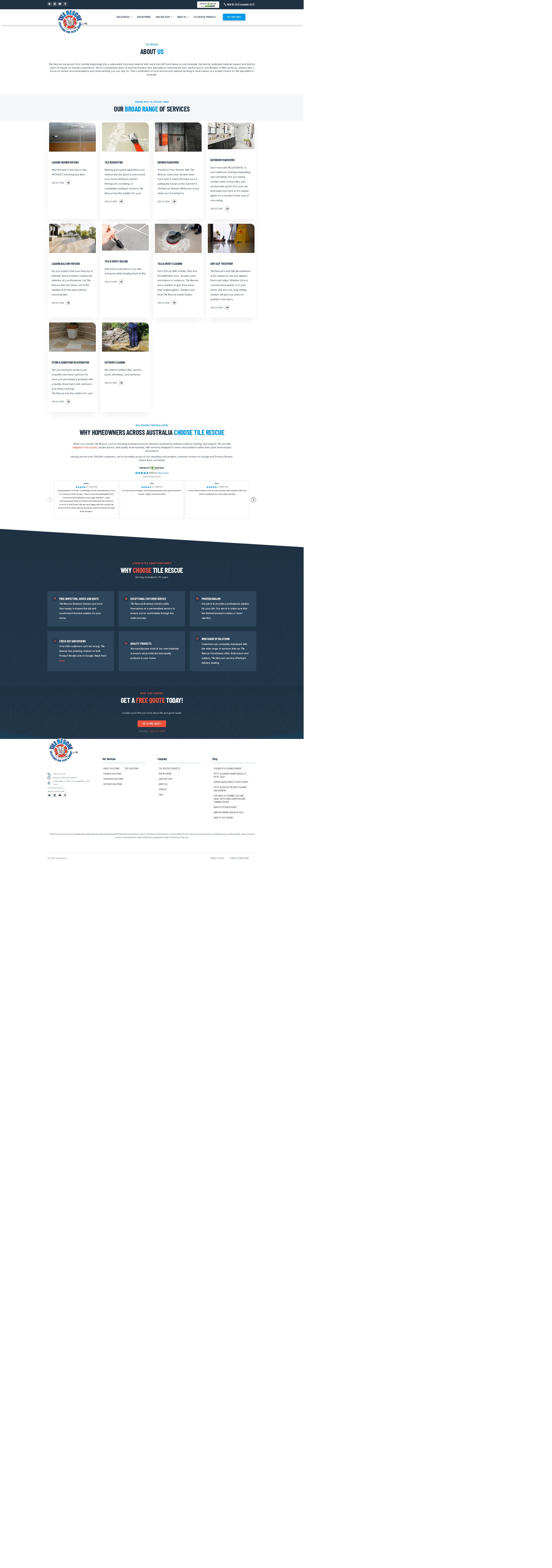 Tile Rescue Pty Ltd website