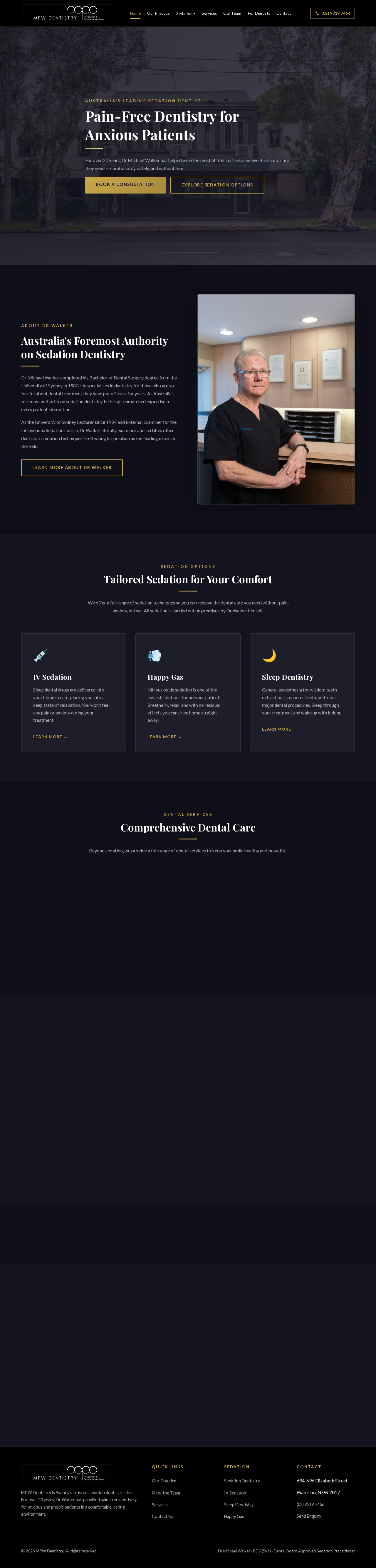 Sedation Dentistry Sydney website