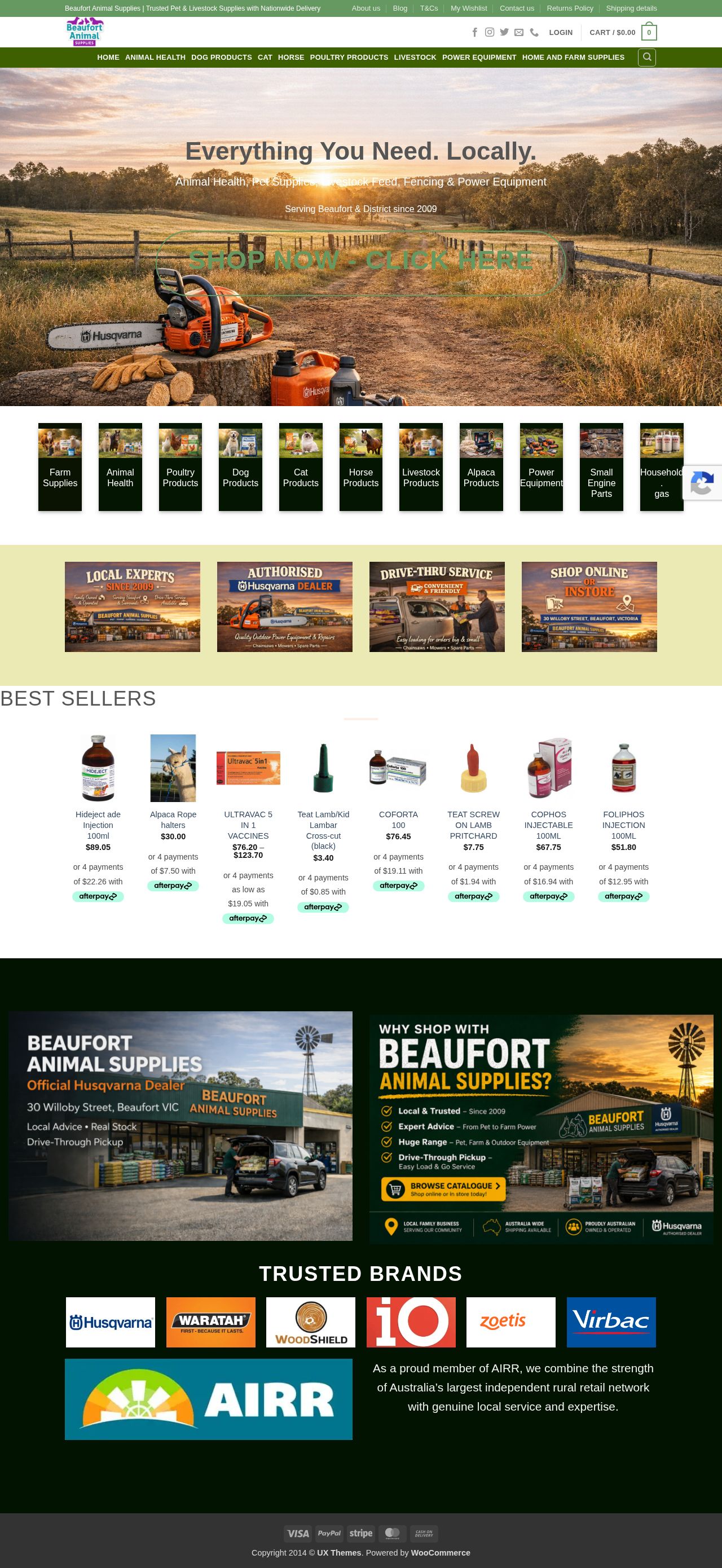 Beaufort Animal Supplies website