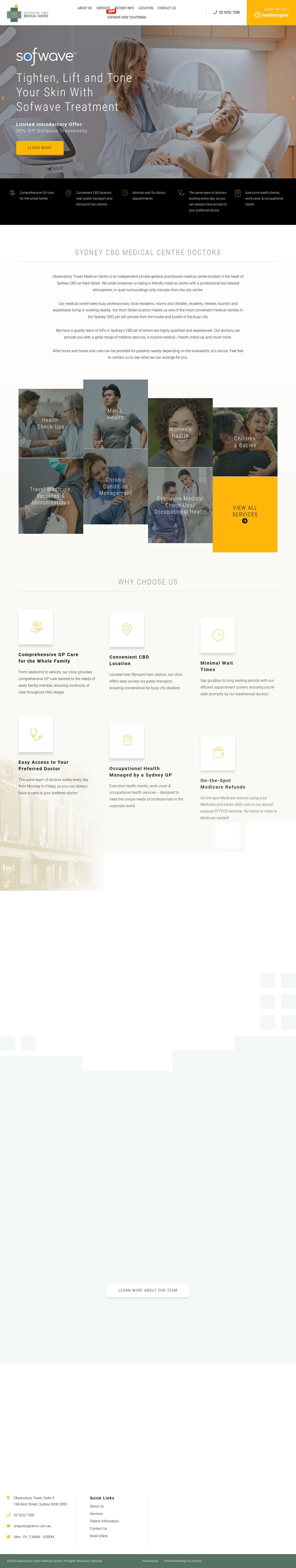 Observatory Tower Medical Centre website