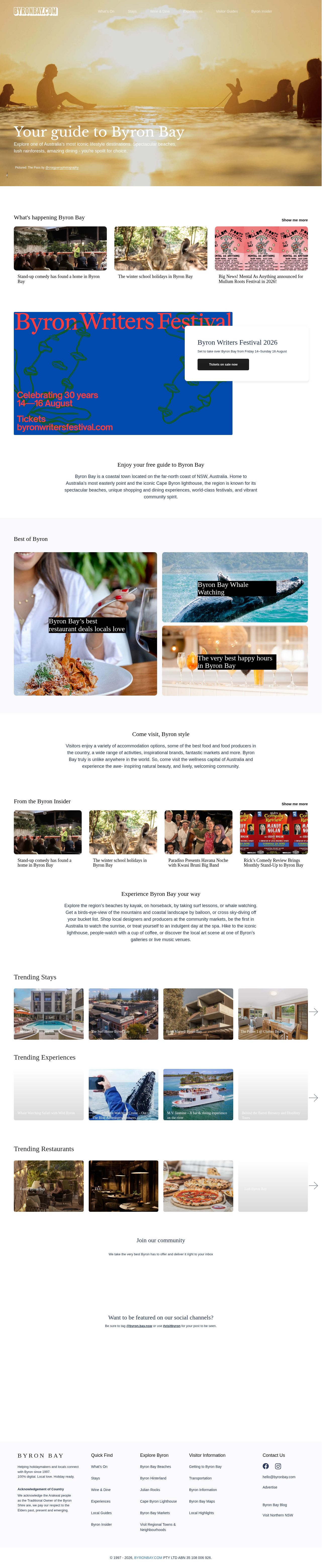Byron Bay Online website