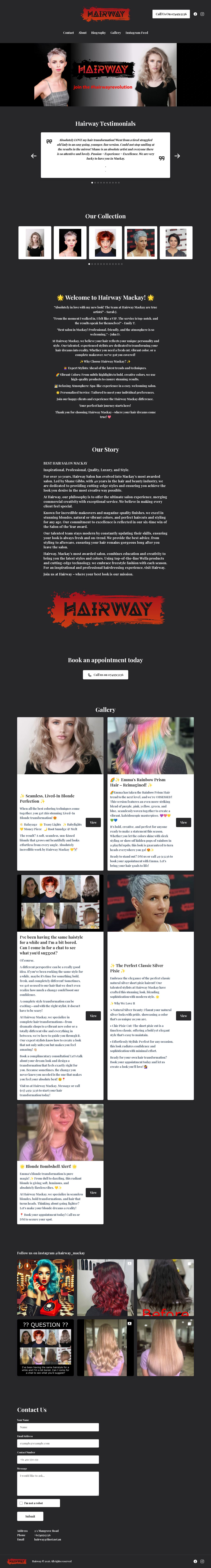 Hairway website