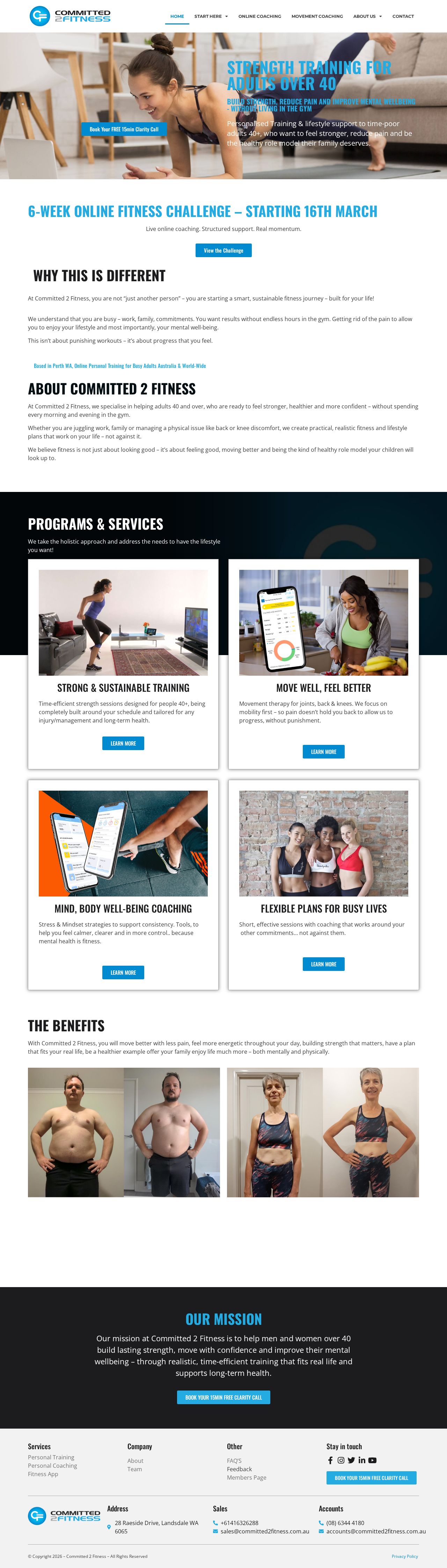 Committed2fitness website