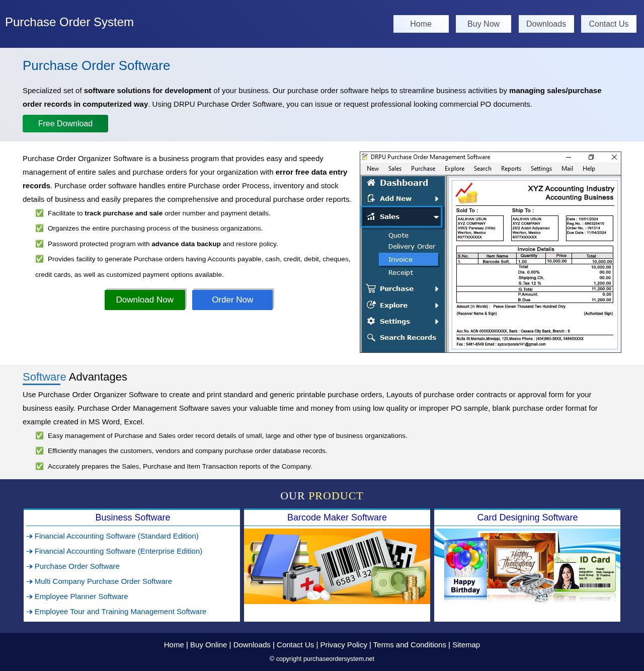 purchase order templates website