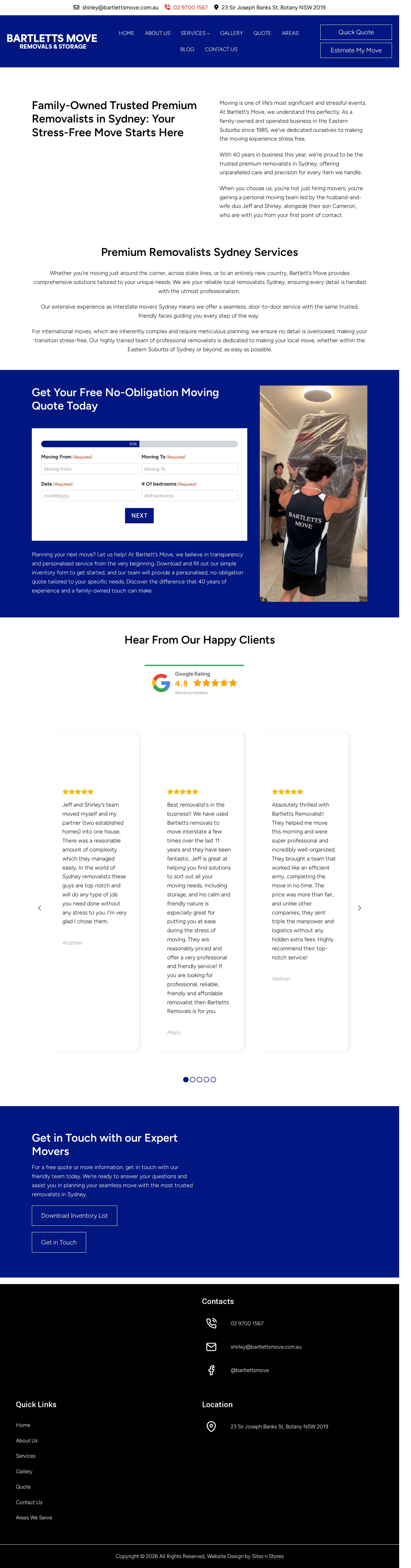 Bart-Lett's Move website