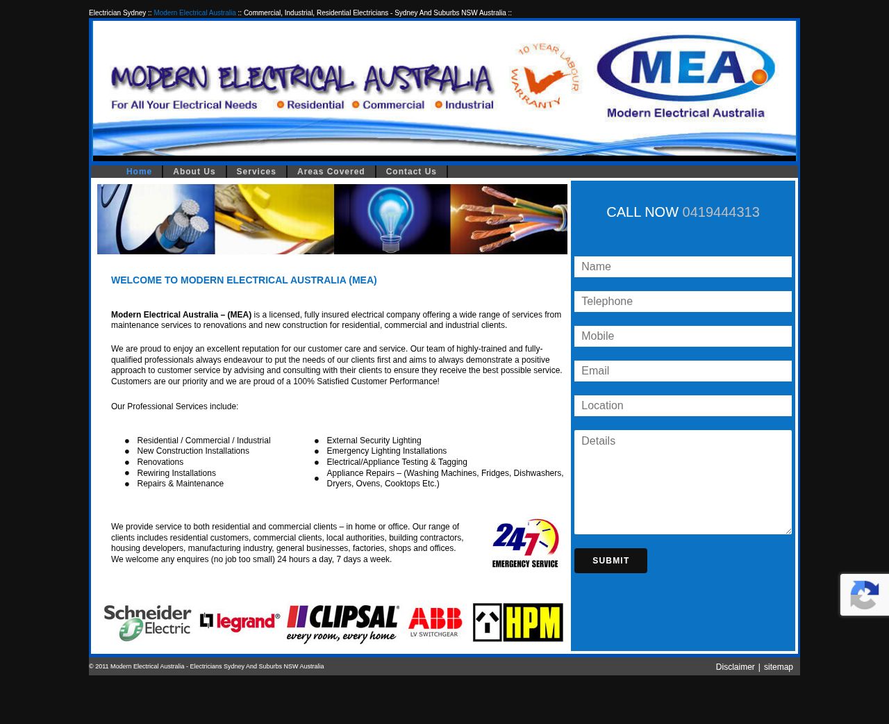 Modern Electrical Australia website