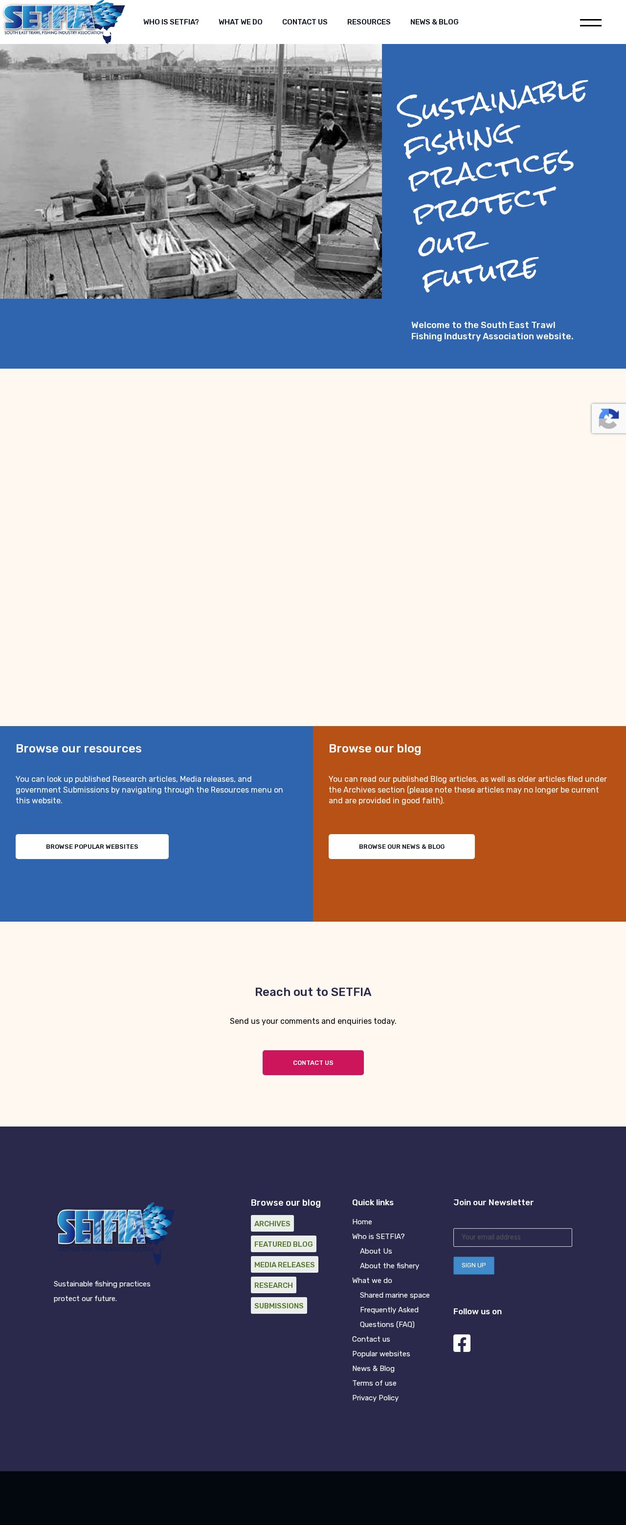 South East Trawl Fishing Industry Association (SETFIA) website