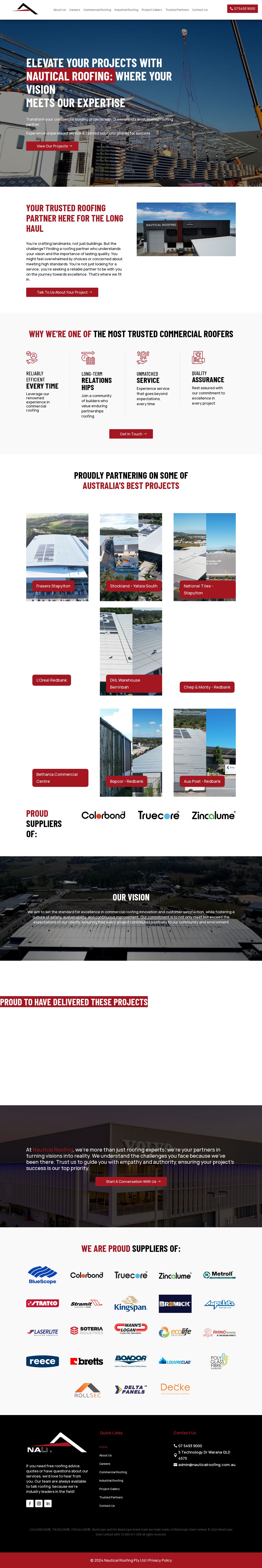 Nautical Roofing- Kunda Park website
