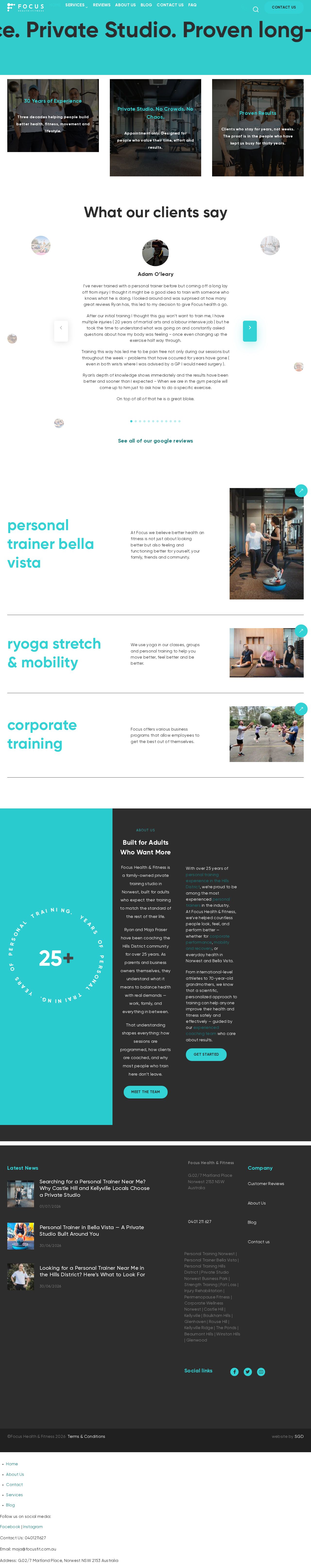 Focus Health & Fitness - Personal Training Gyms & Boot Camps website