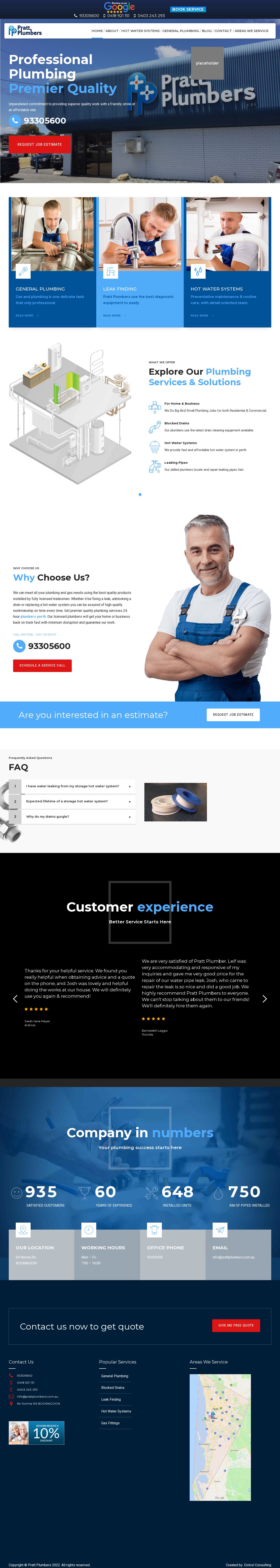 Pratt Plumbers website