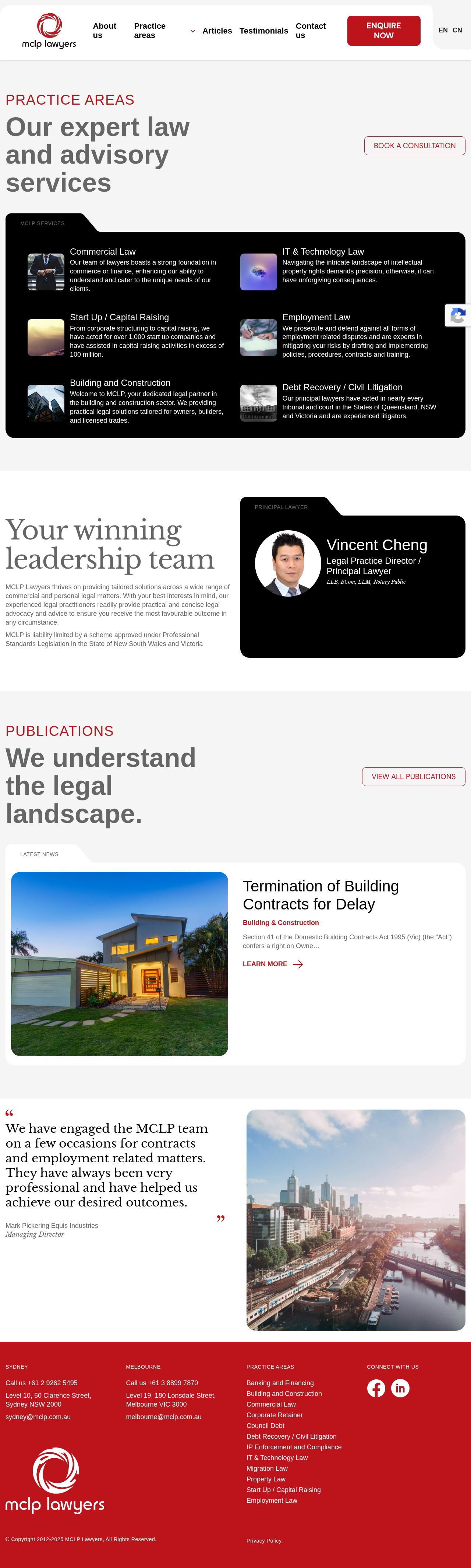 MurdockCheng Legal Practice website