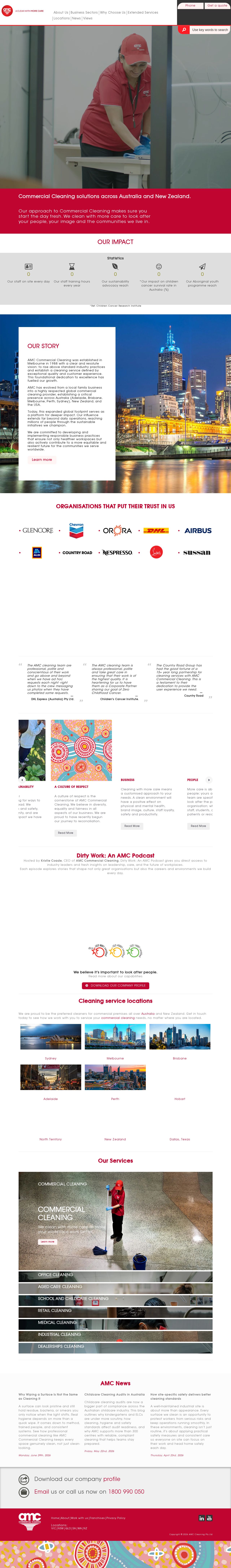 AMC Commercial Cleaning website