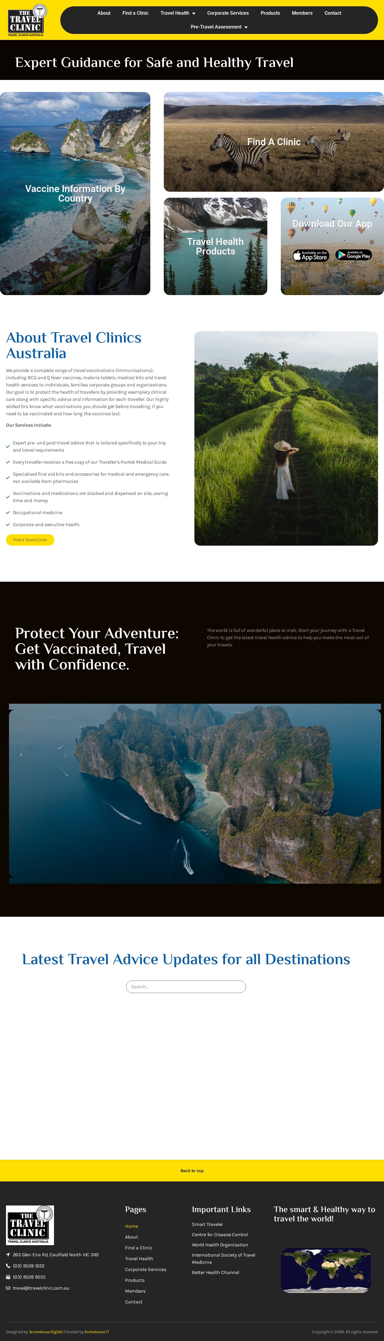 Travel Clinic website