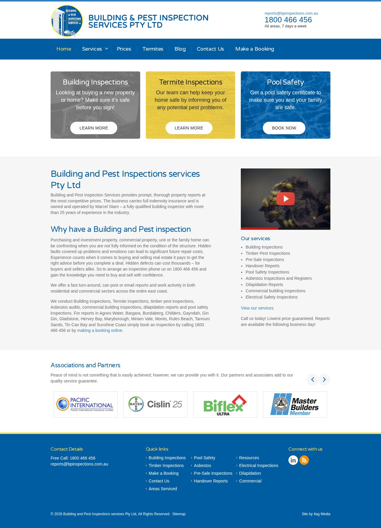 Building and Pest Inspection Services Pty Ltd website