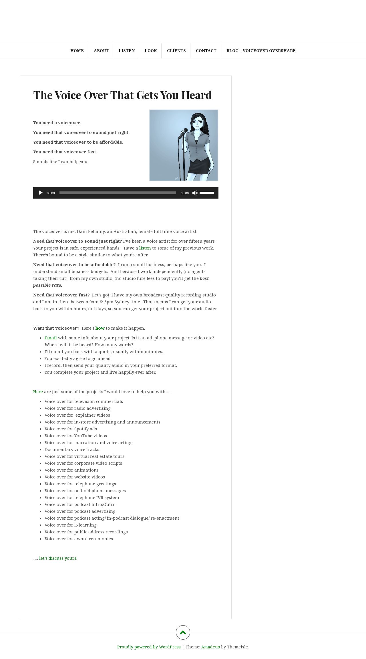 The Voiceover website