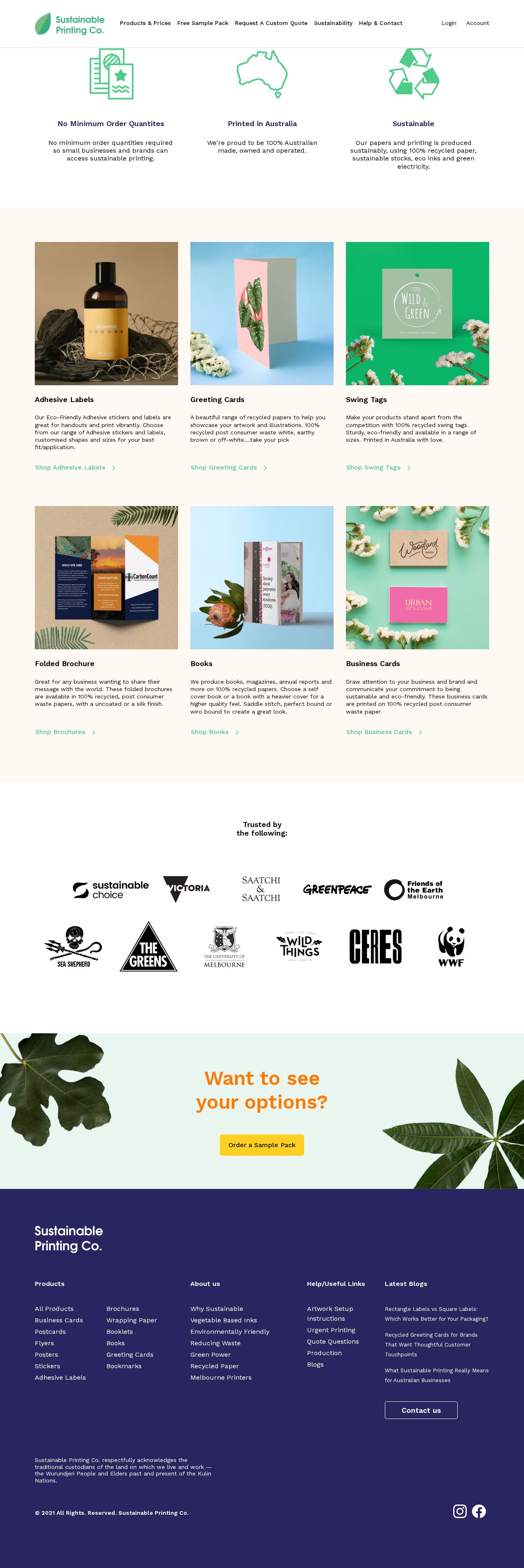 Sustainable Printing Co. website