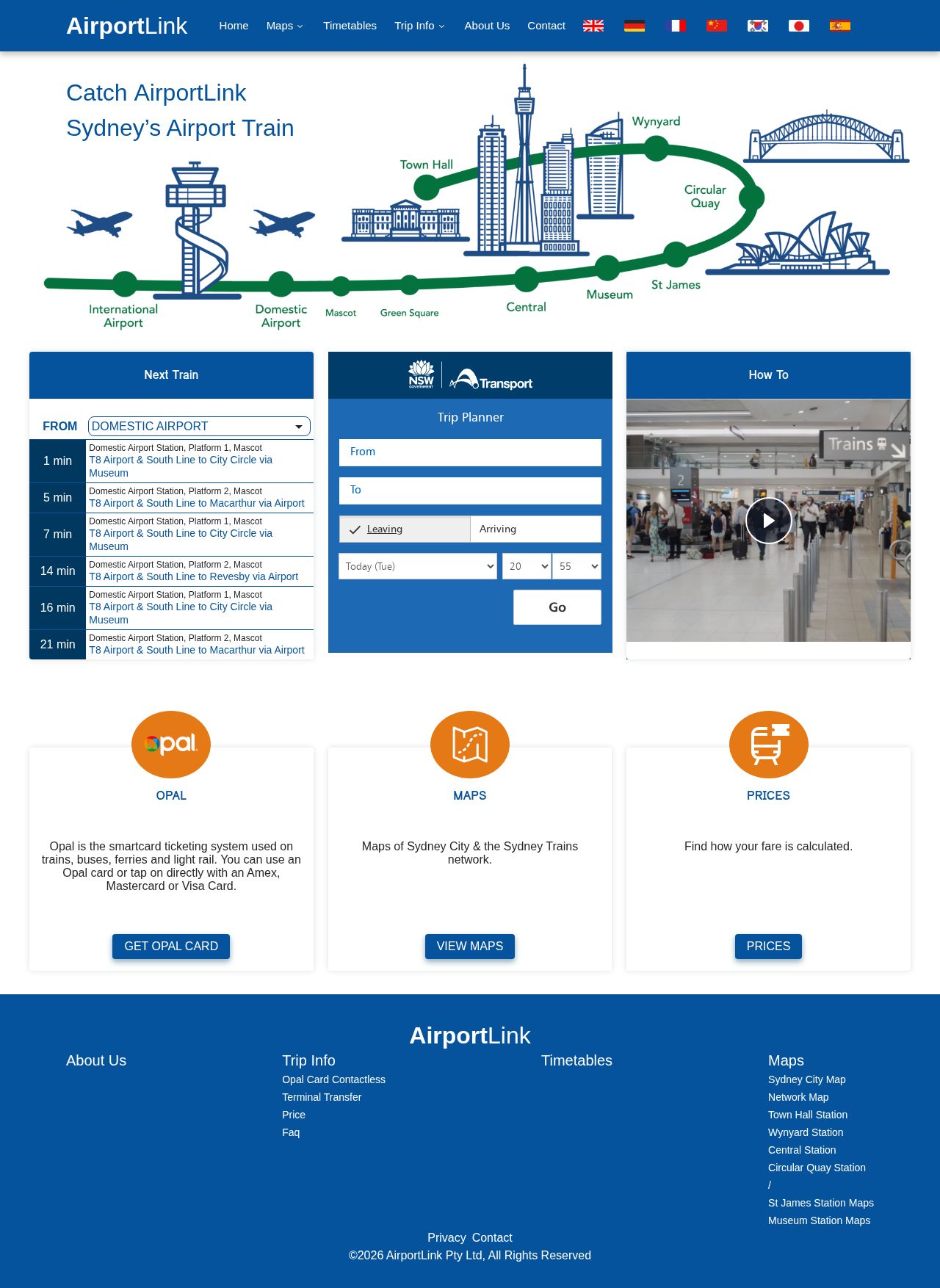 Airport Link website