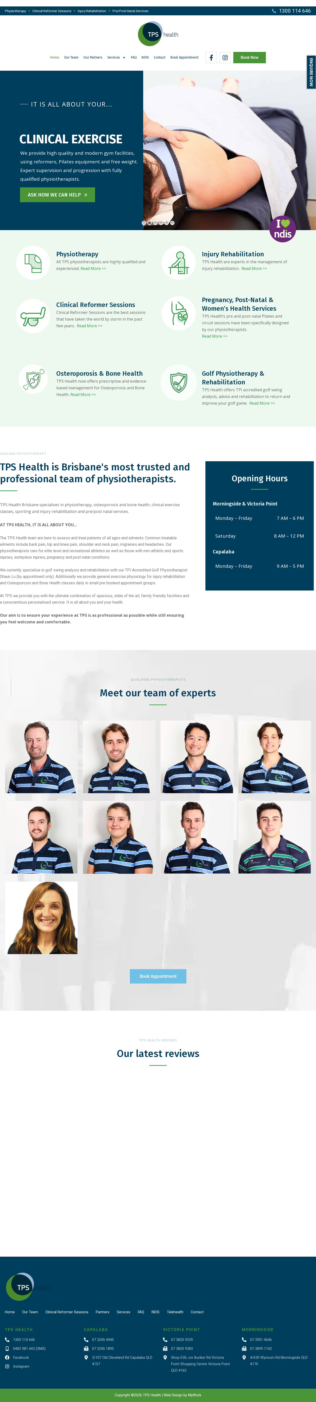 Total Physiotherapy Services website