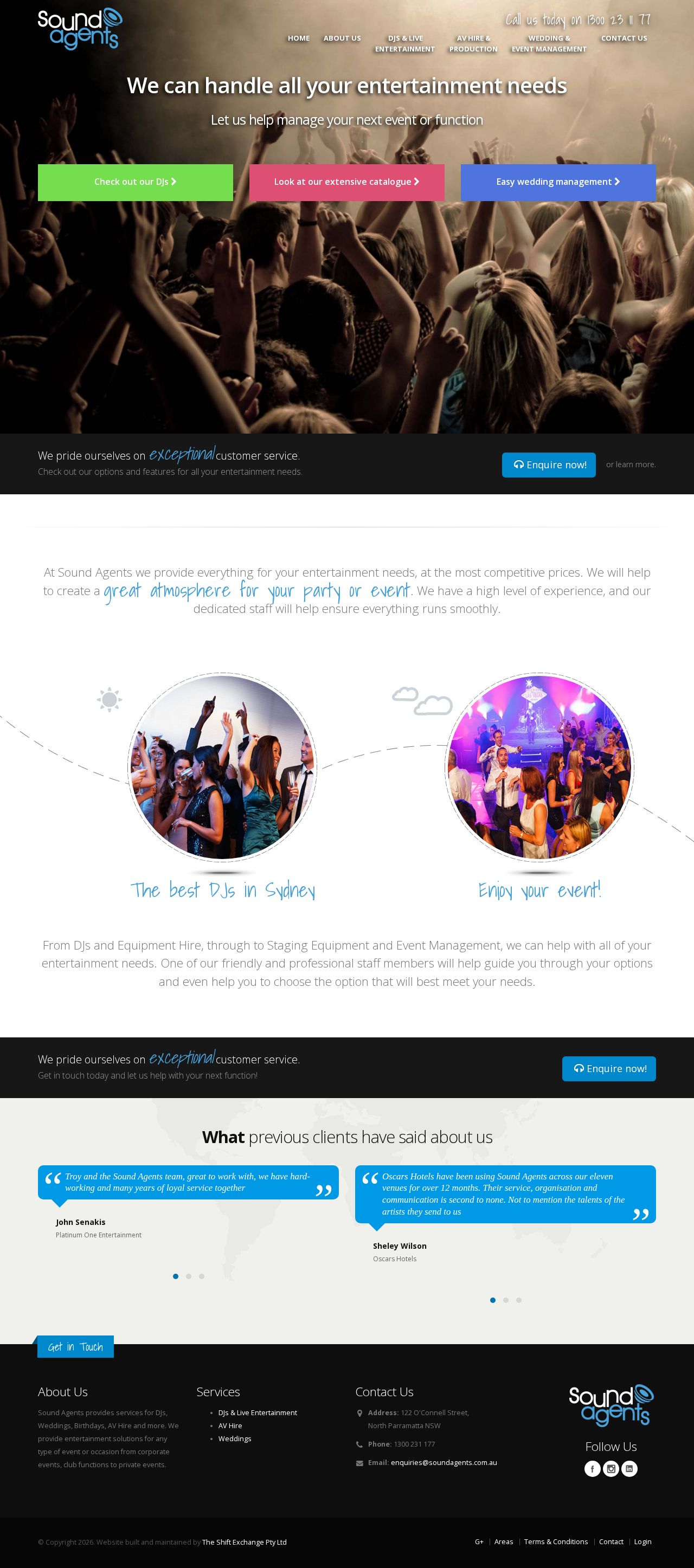 Sound Agents website
