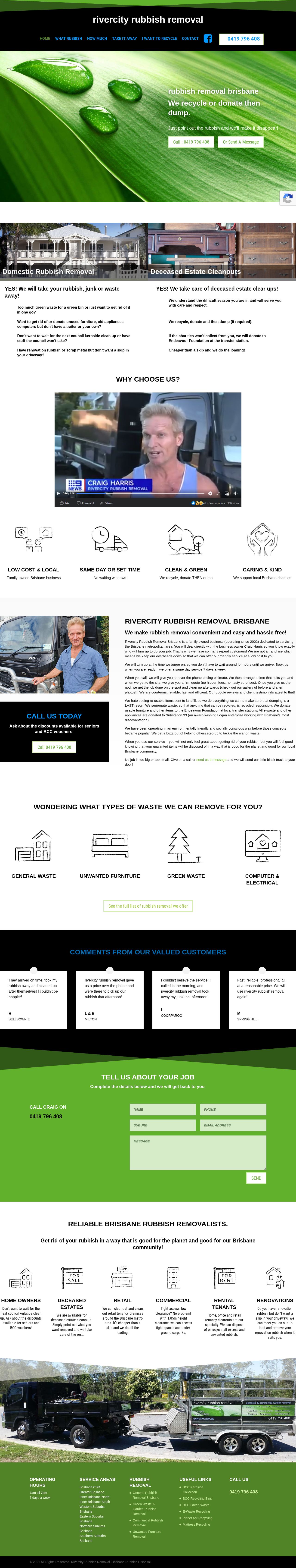Rivercity Rubbish Removal website