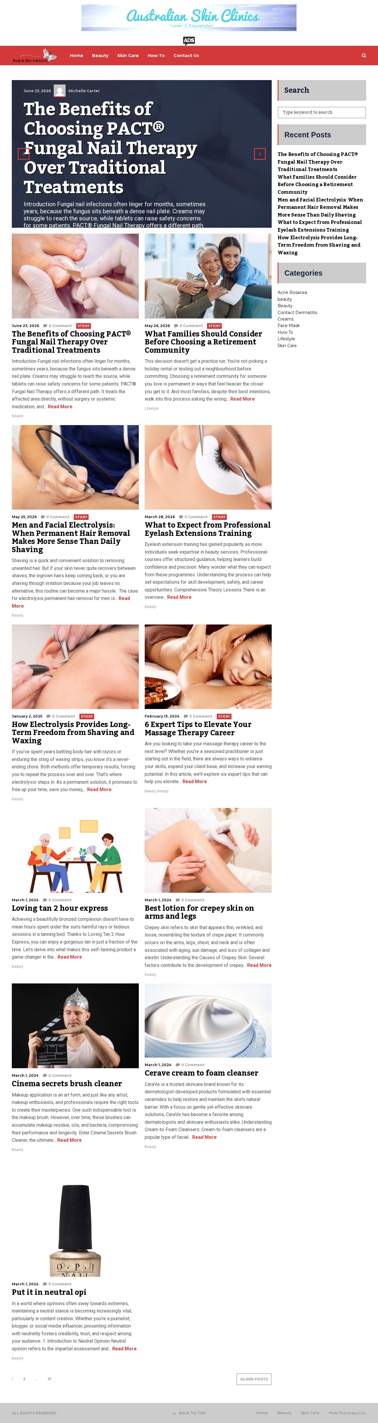 Innovative Body and Skin Rejuvenating Solutions website