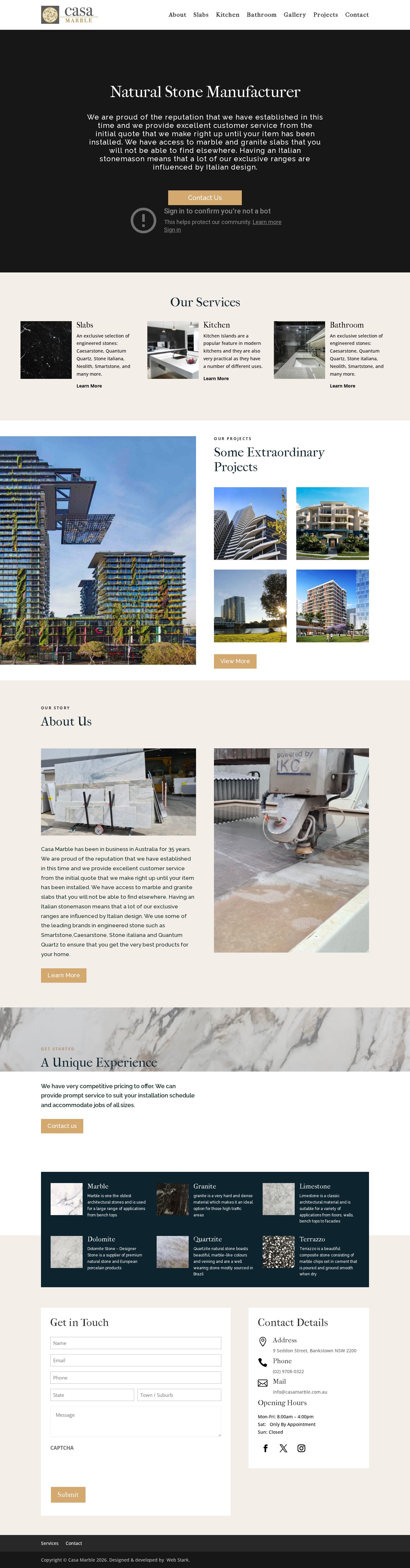 Casa Marble website