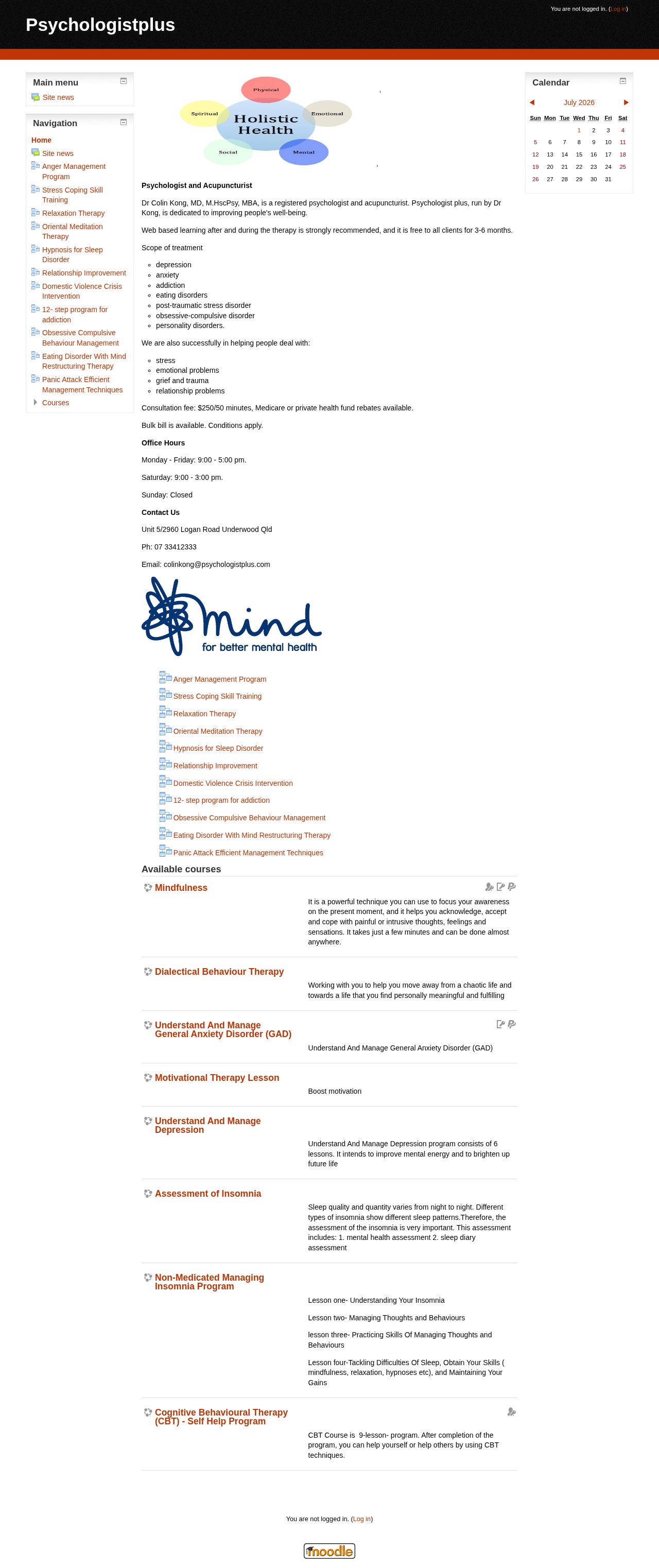 Psychologist Plus website