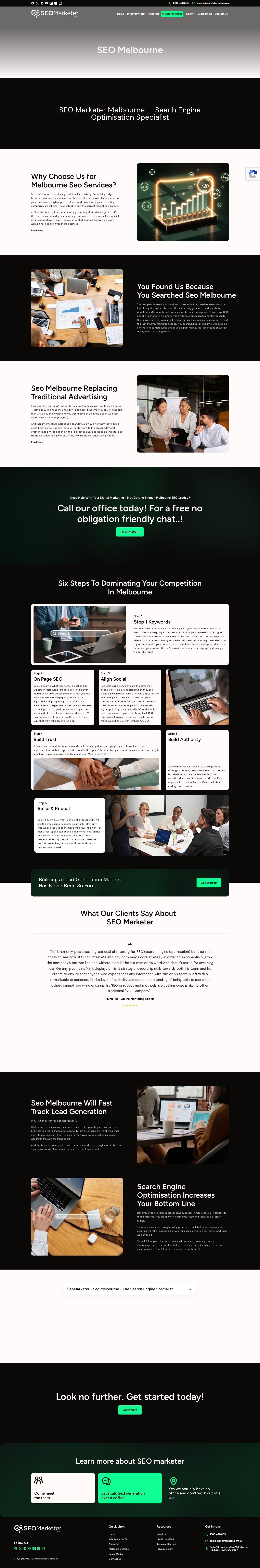 SEO Marketer Melbourne website