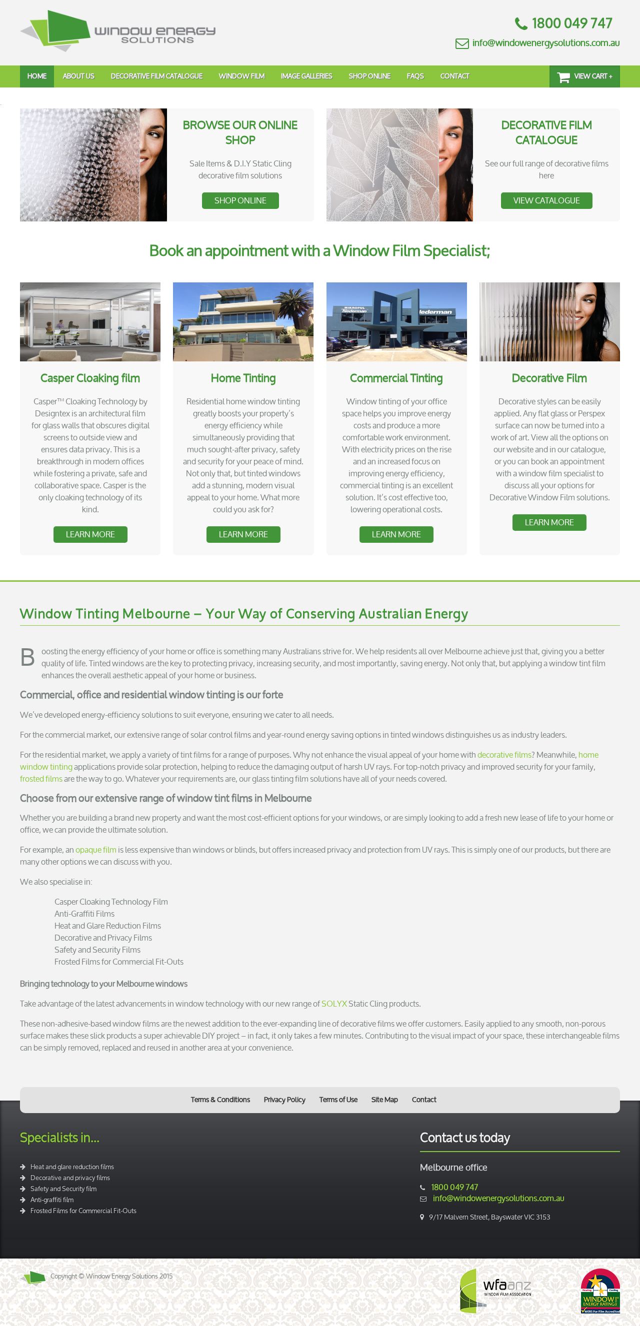 Window Energy Solutions Pty Ltd website