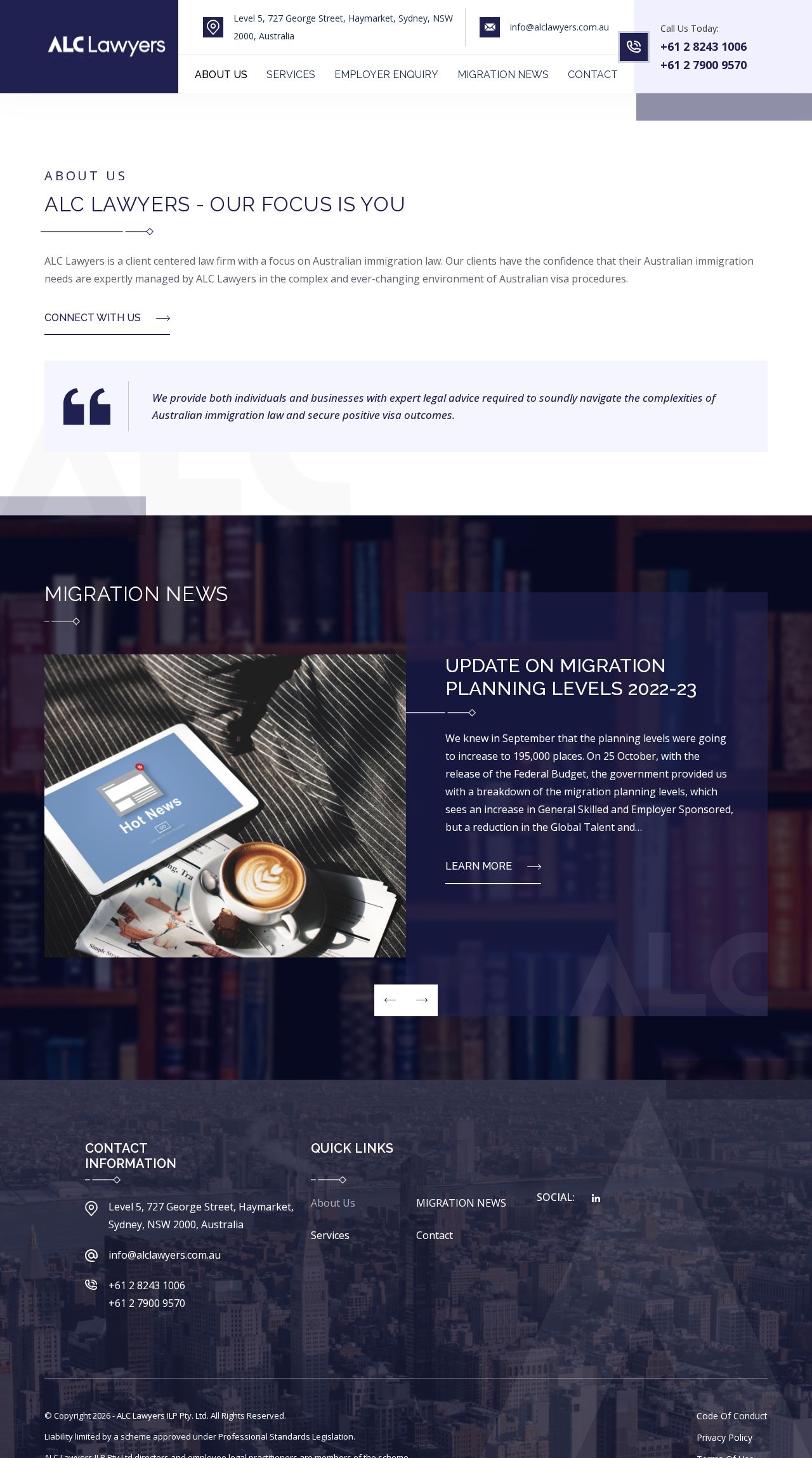 ALC Lawyers website
