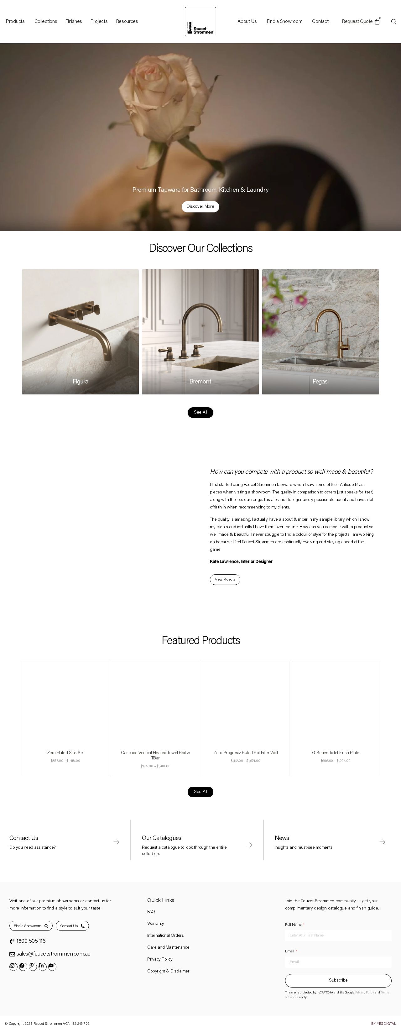 Faucet Strommen website