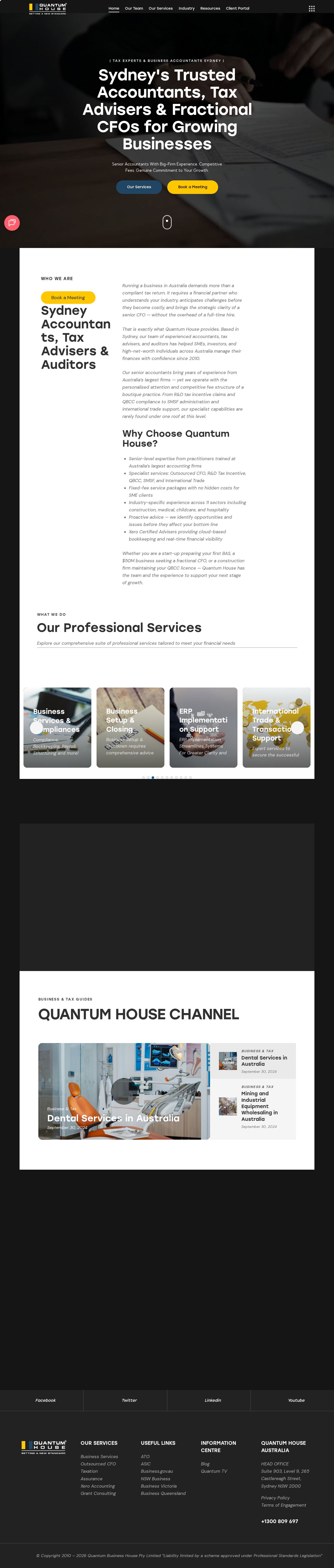 Business Accountants | Tax Advisors Sydney â Quantum Business House website