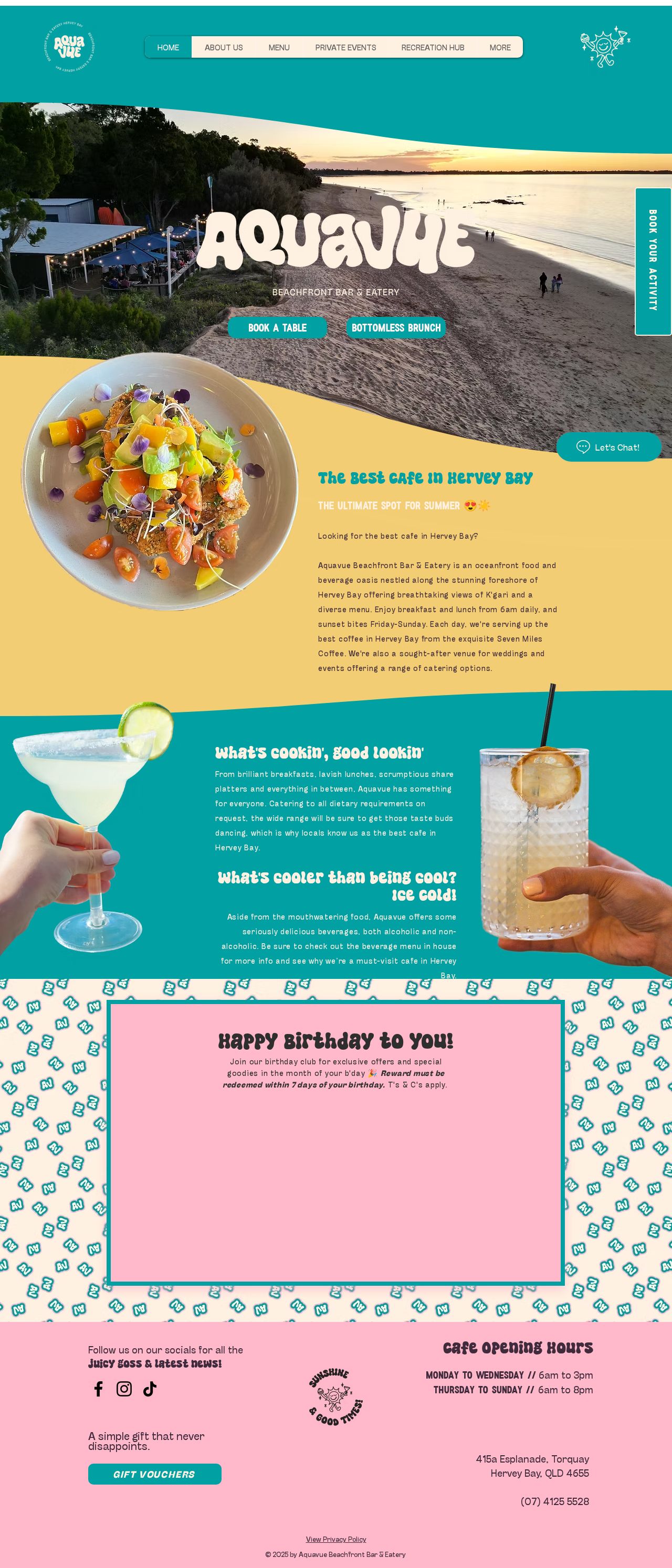 Aquavue Cafe & Watersports website