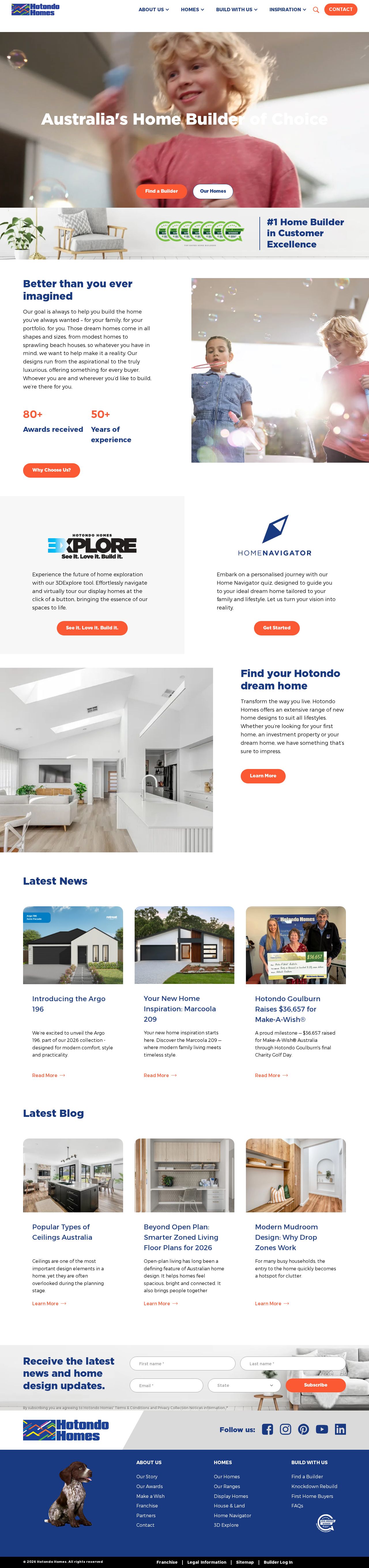 Hotondo Homes website