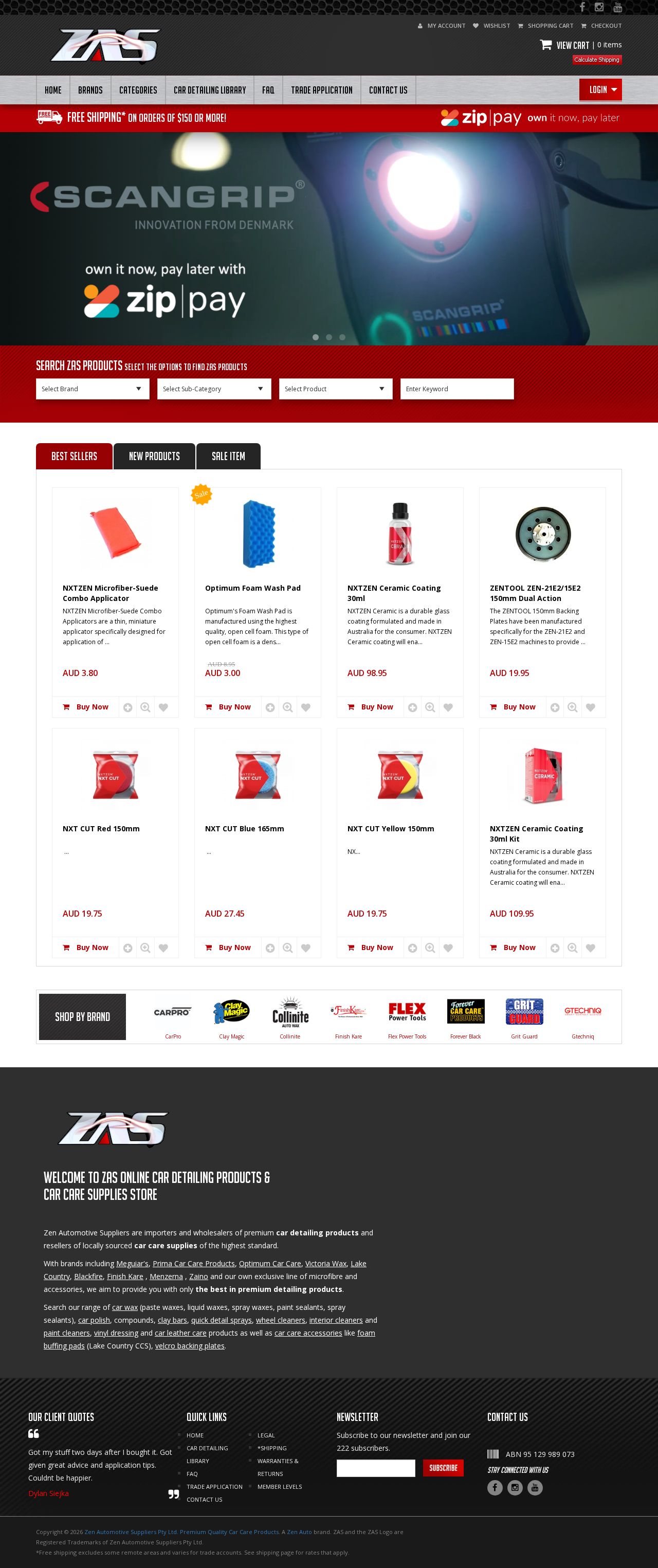 Zen Automotive Suppliers website