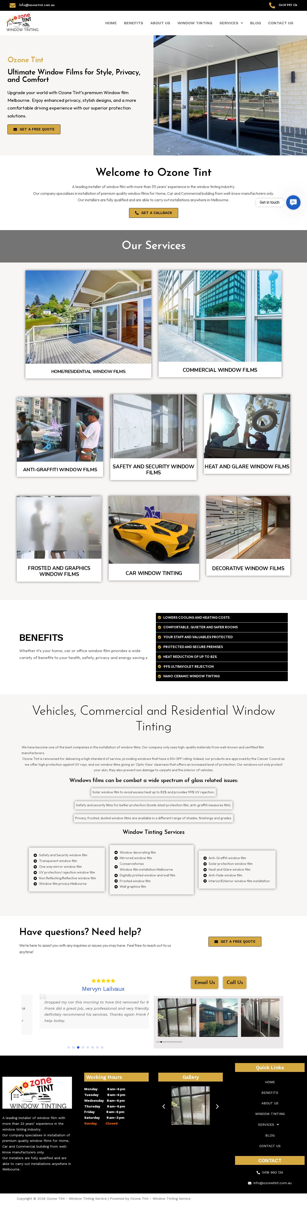 Window Tinting Melbourne | House Window Tinting Services website